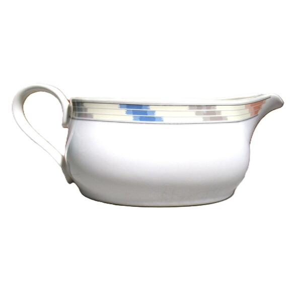 Studio Nova Gravy Boat Villager Mesa Pattern Ceramic Handle Spout Japan 1988 - Picture 2 of 4